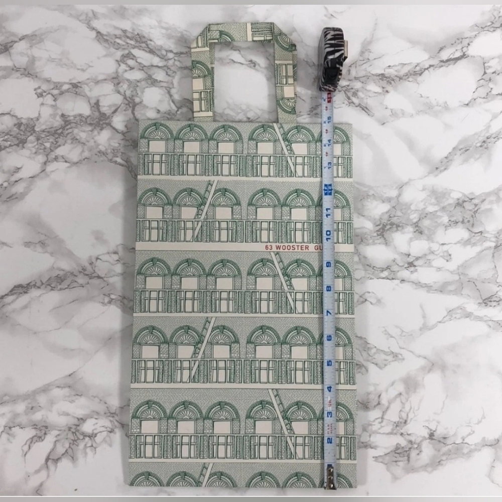 Gucci Wooster Architectural Green and Paper Shopping Bag - Picture 3 of 6